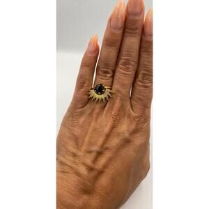 Gold Tone 2 PC Statement ring size 6.5